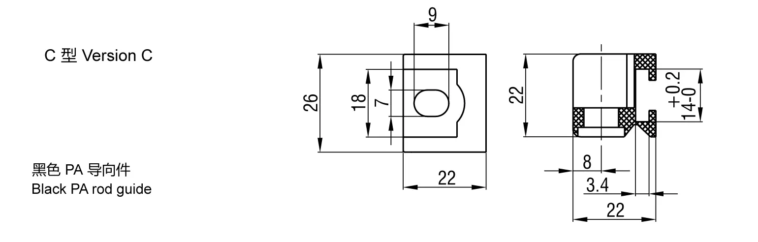 Rod guide 9401-C Series
