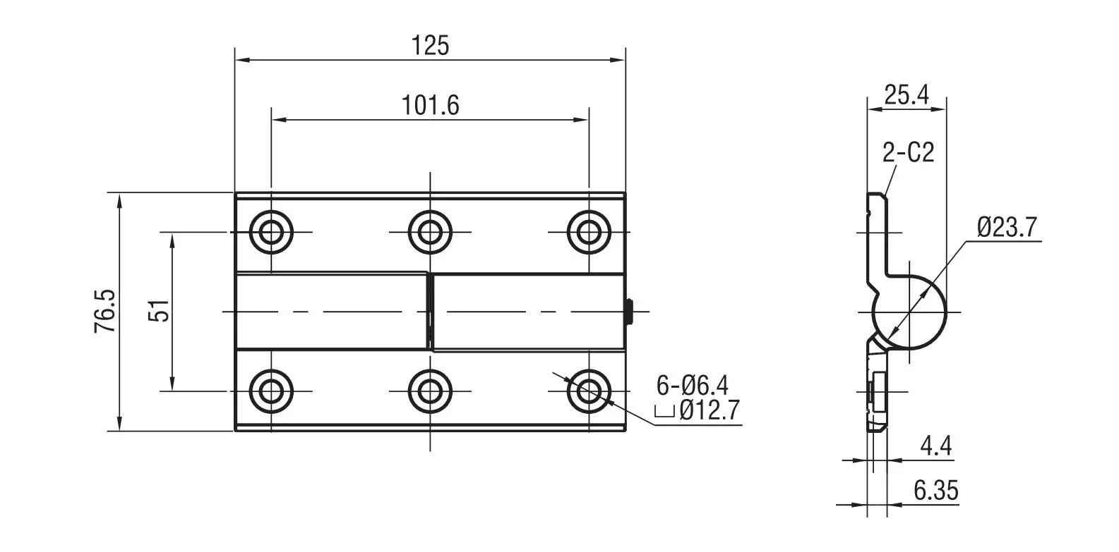 Screw-on Hinge 2126 Series