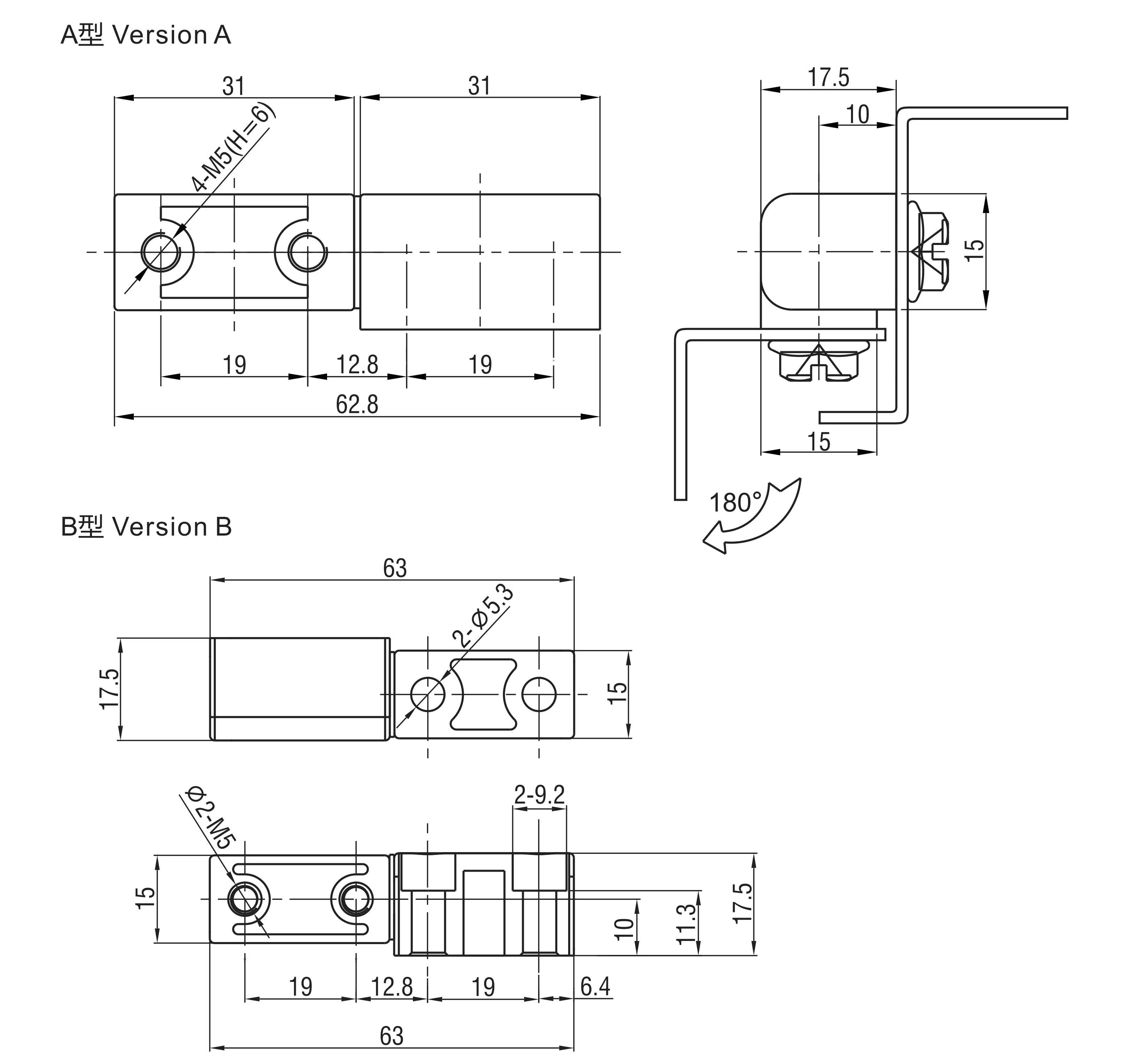 Lift-off Hinge 2201-50x Series