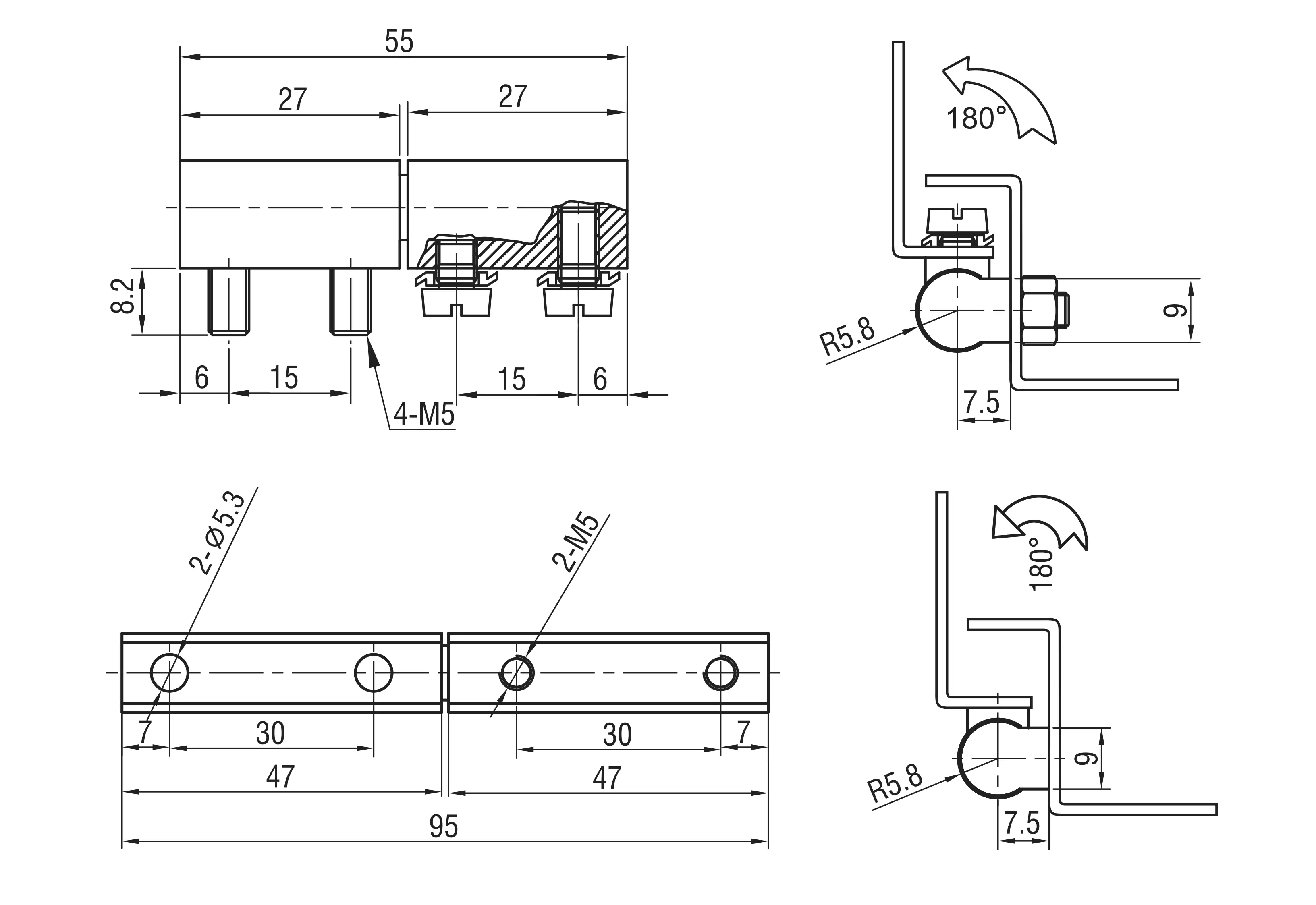 Lift-off Hinge 2204 Series
