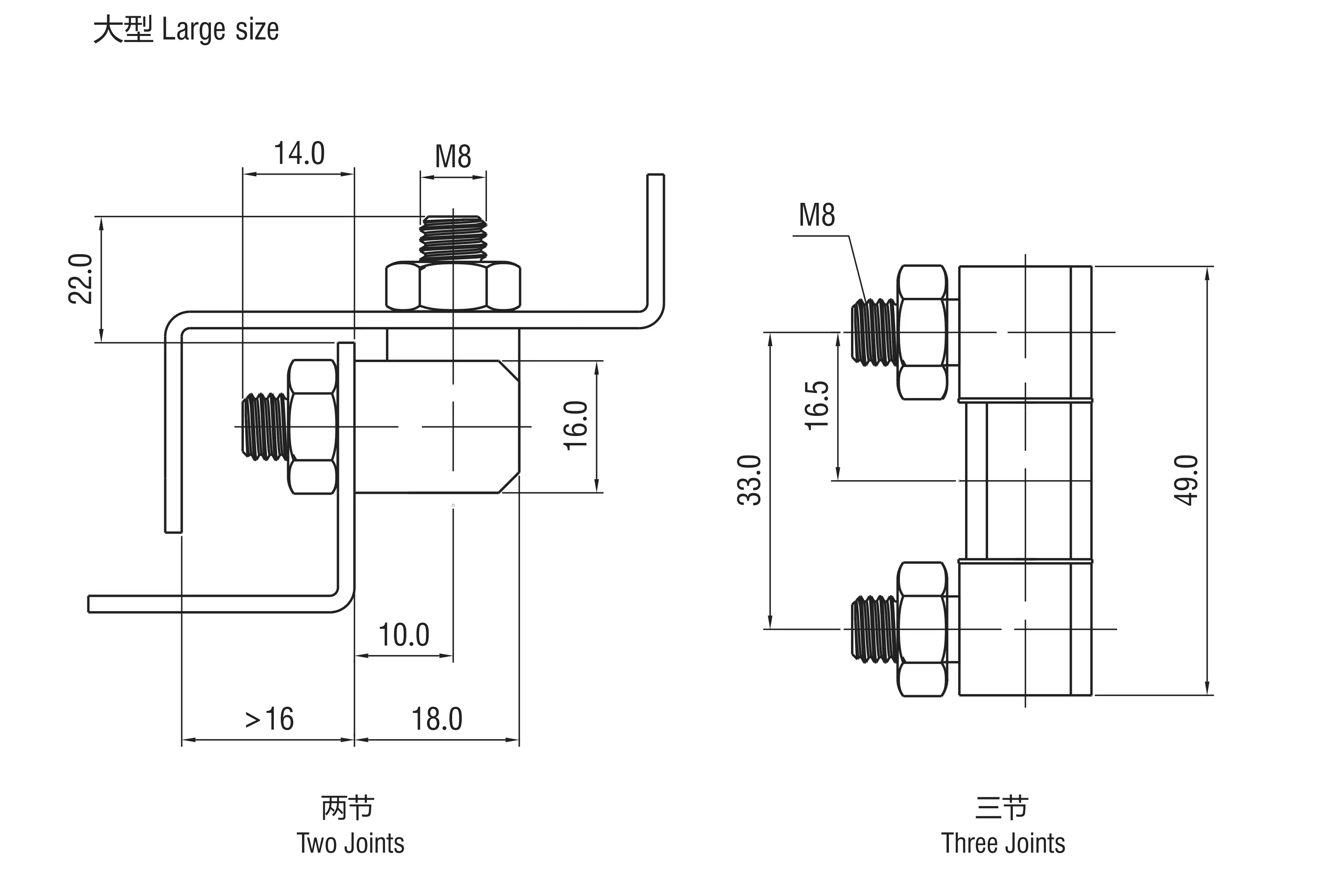 Lift-off Hinge 2207 Series(Large Size)