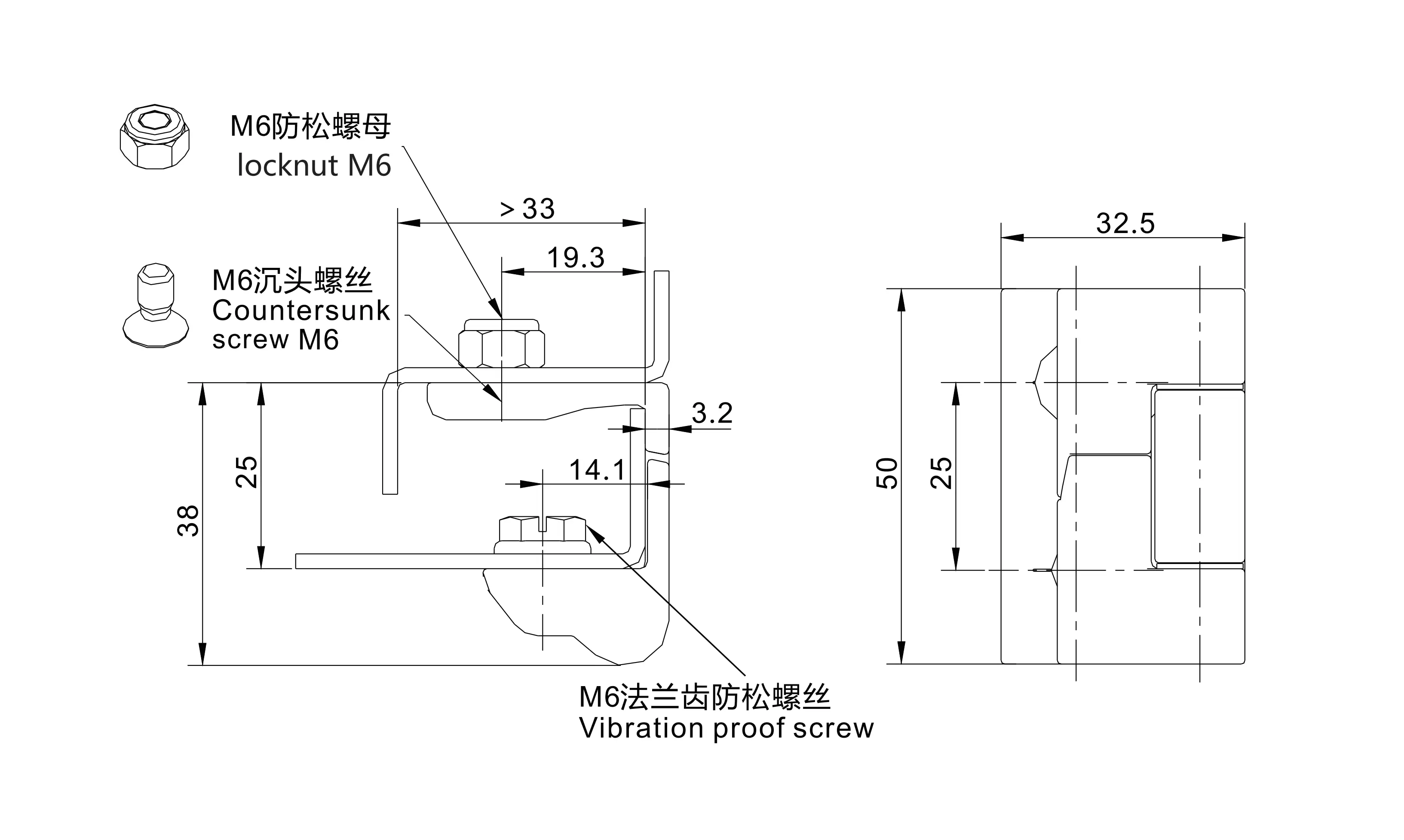 External Hinge 2326-510 Series