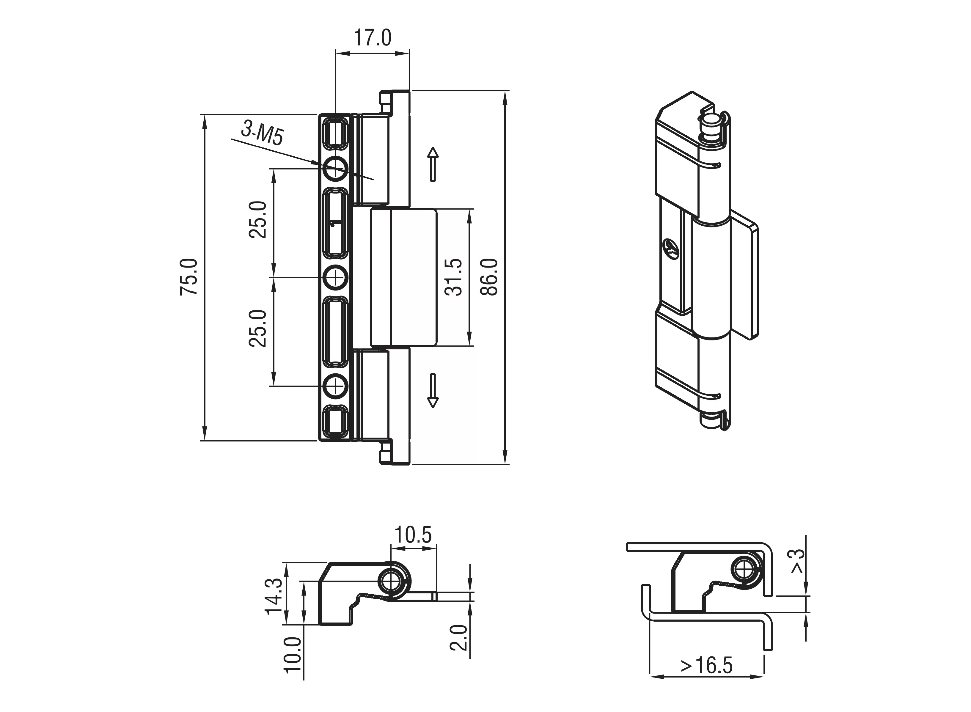 Concealed Hinge 2401-116 Series