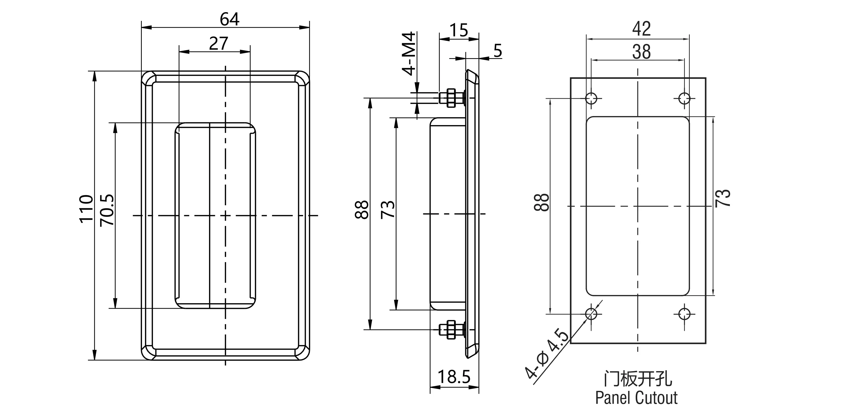 U shape Handle 3202 Series