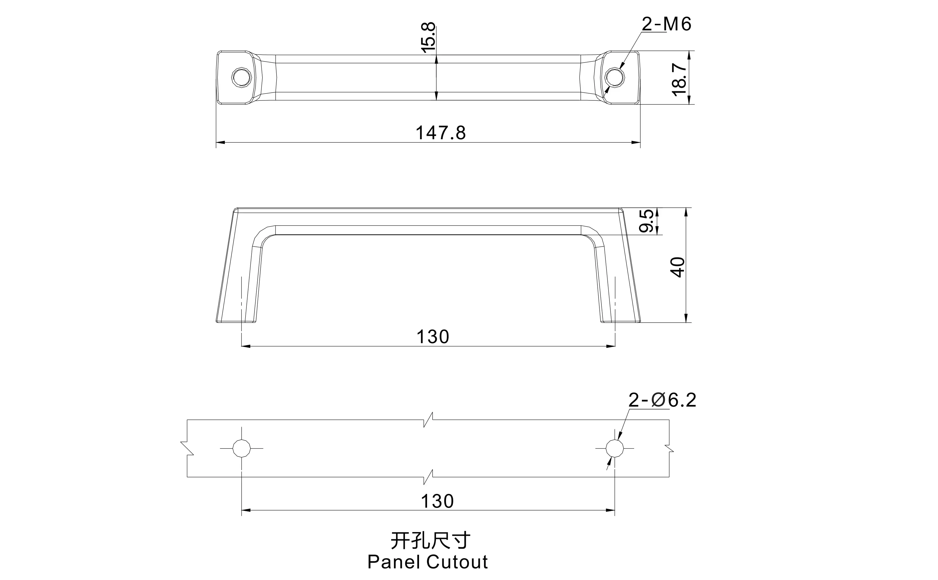 U shape Handle 3212 Series
