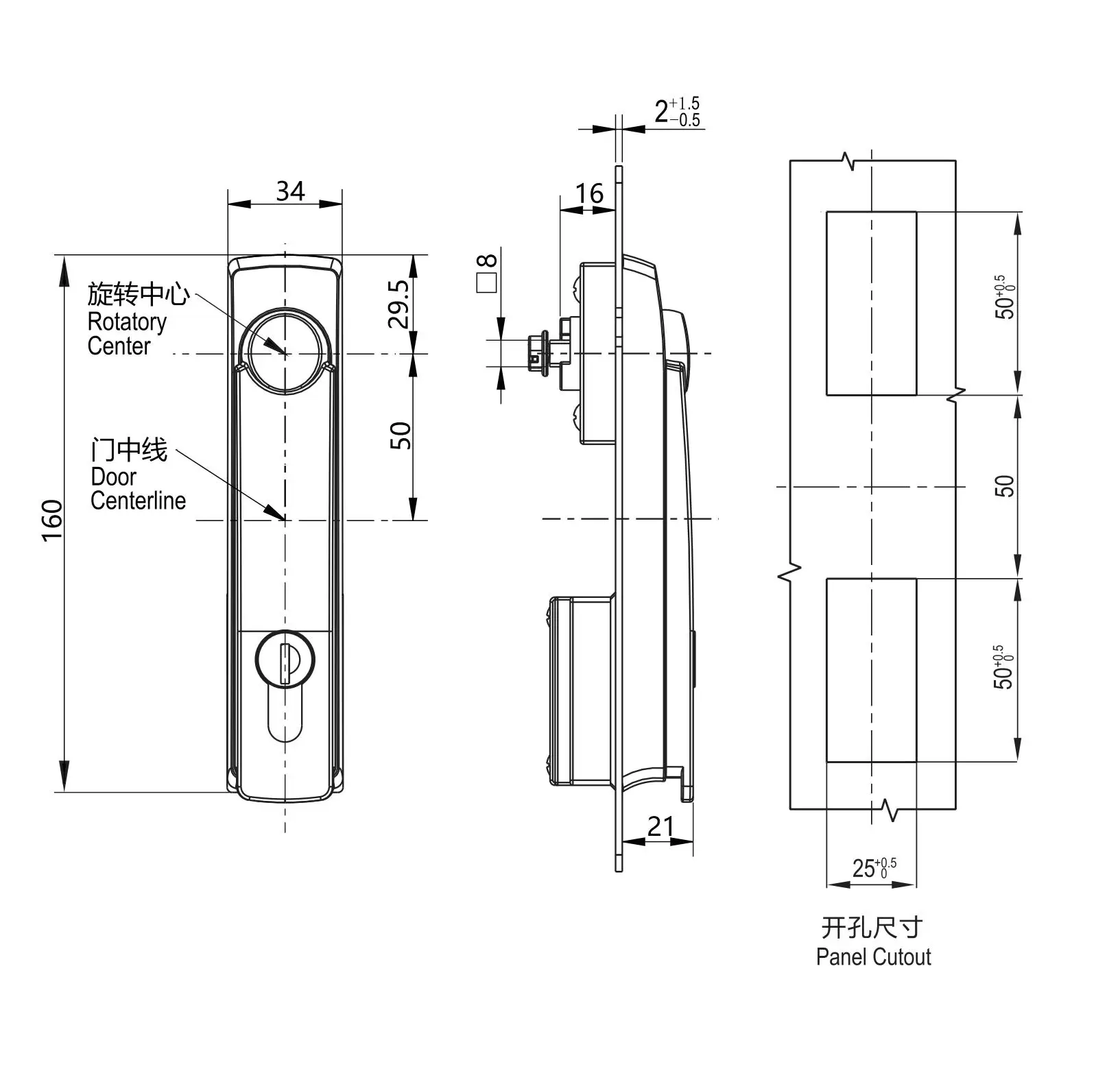 Swinghandle 1102 Cam Type Series
