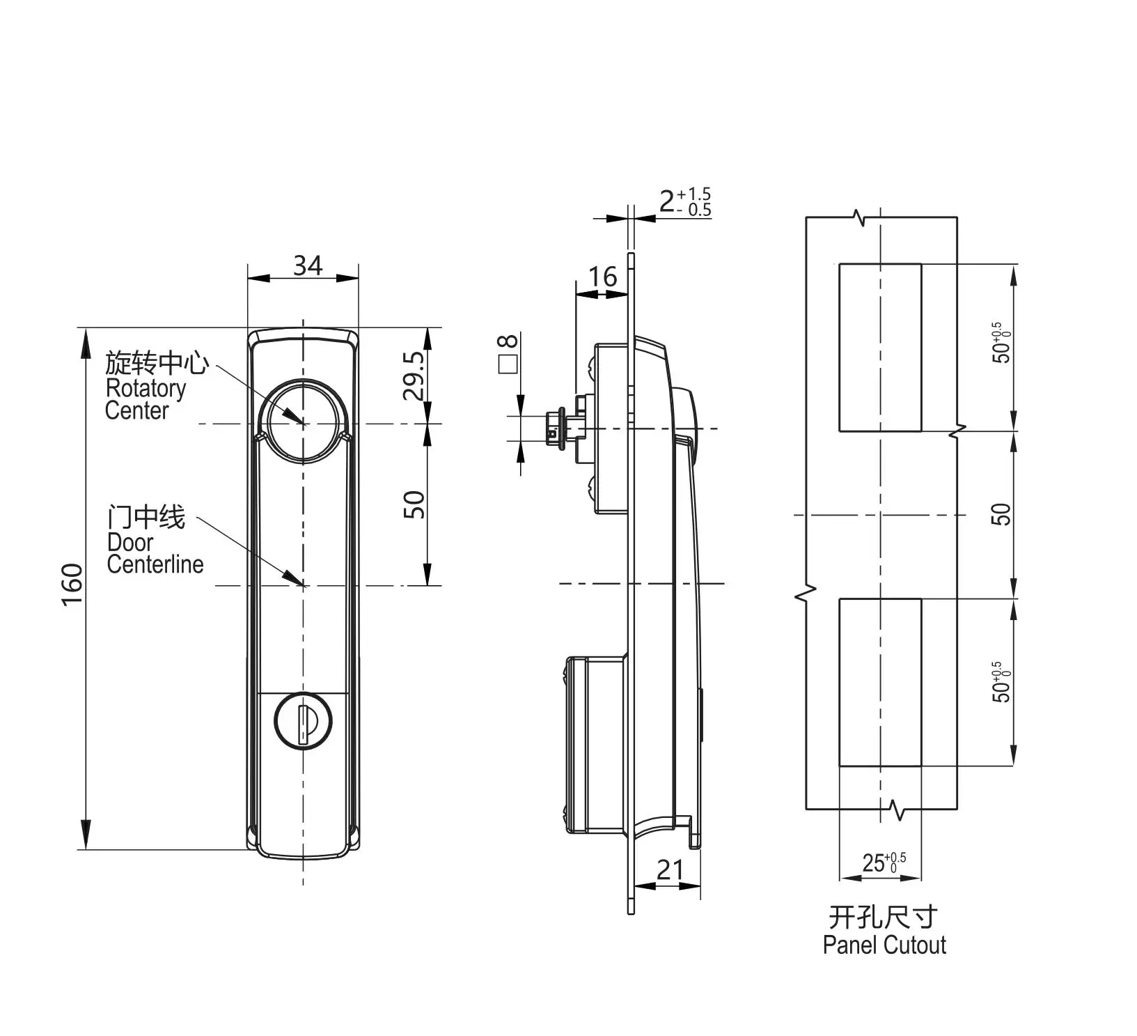 Swinghandle 1102 Cam Type Series