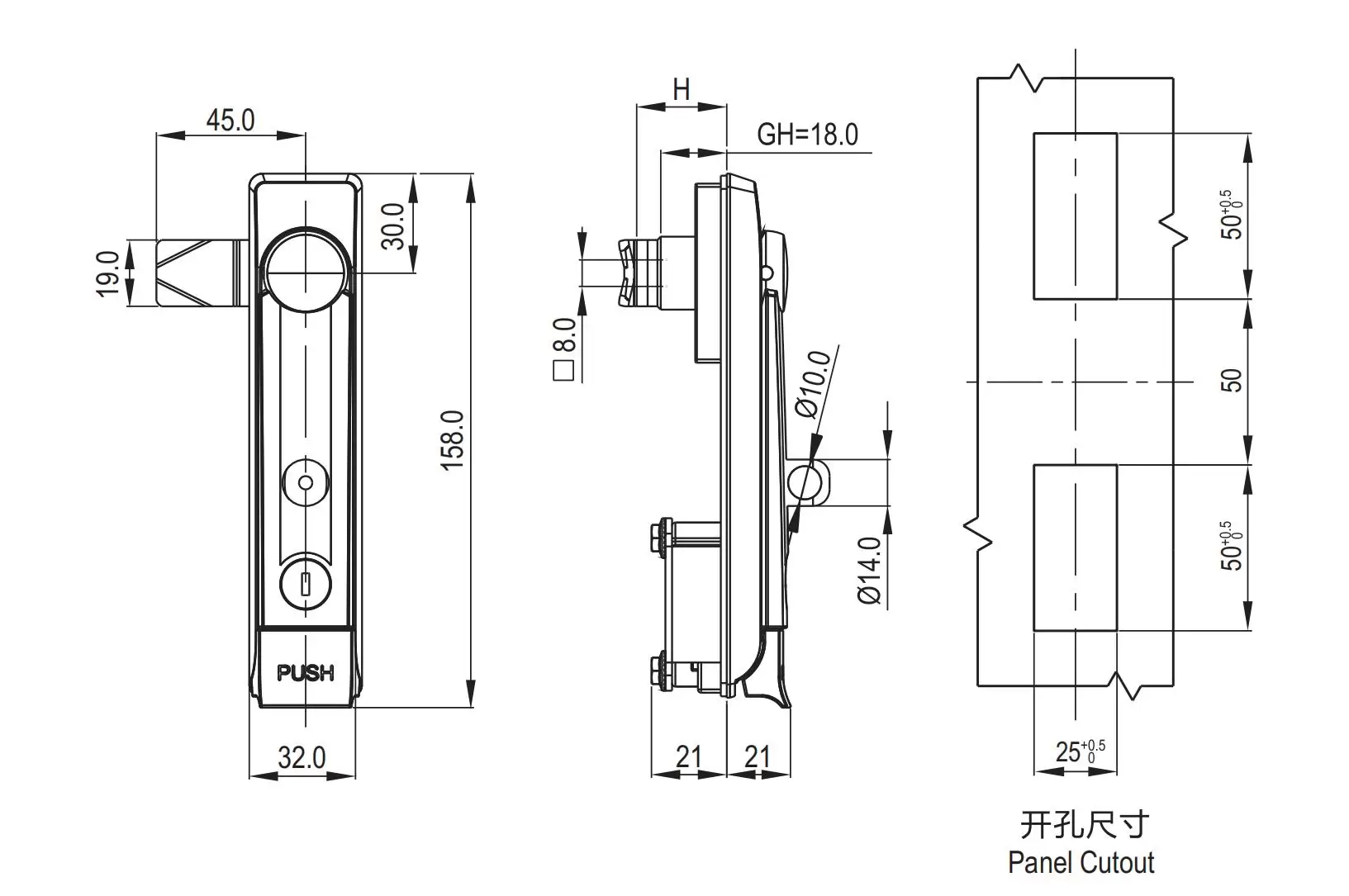 Swinghandle 1106 Cam Type Series