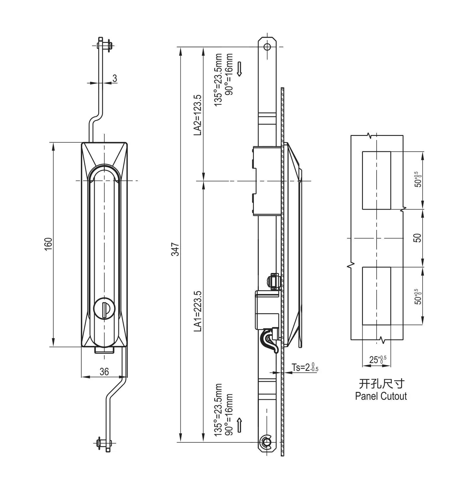 Rod Control Swinghandle 1113 Rod Control Type Series