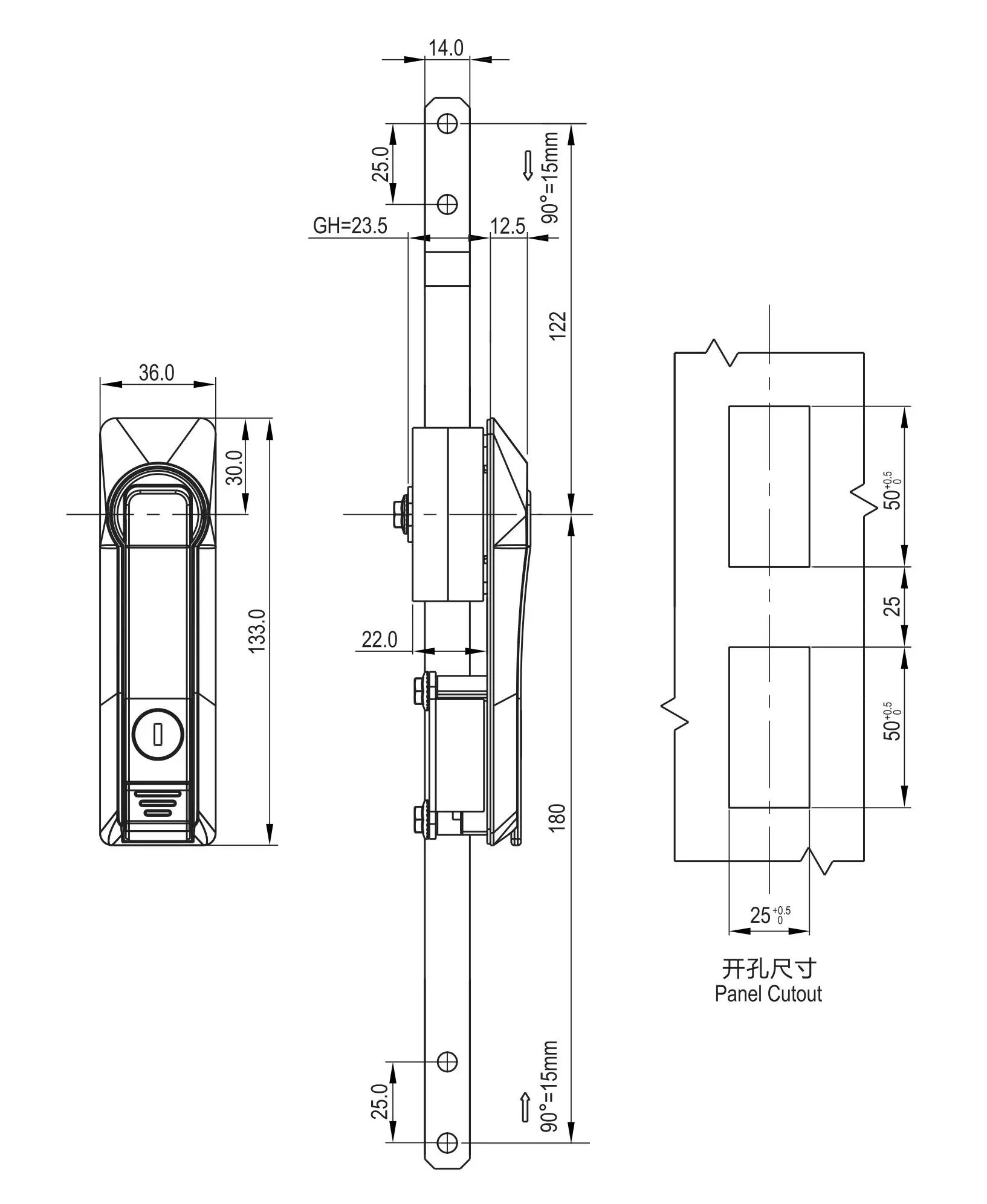 Rod Control Swinghandle 1118 Rod Control Type Series