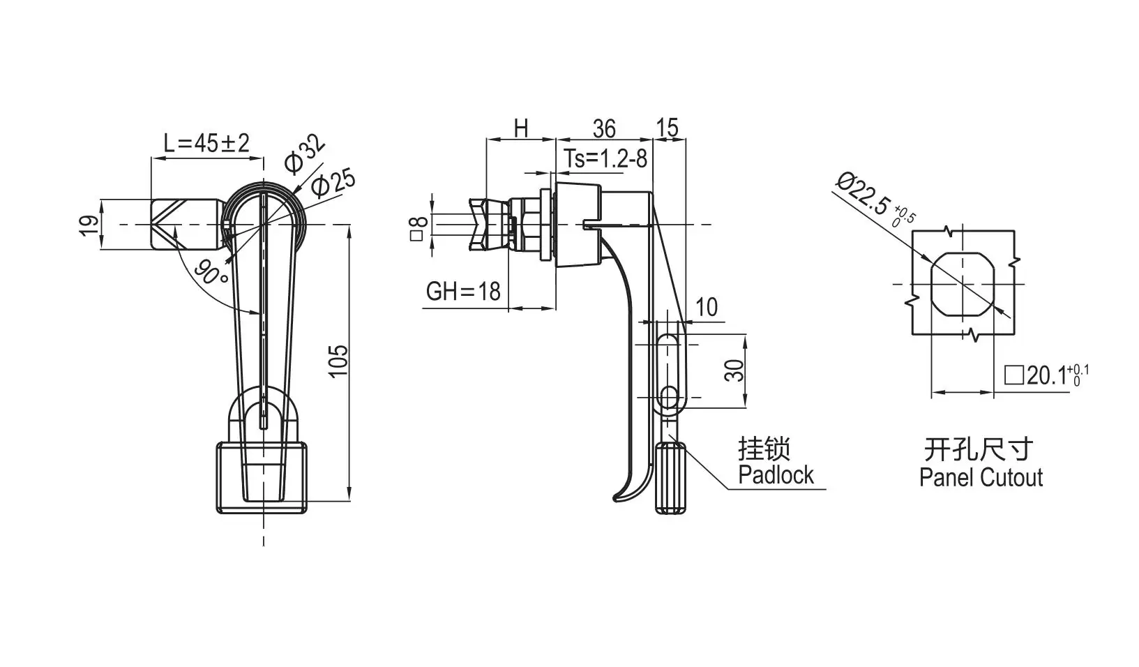 Handle Lock 1312 Series