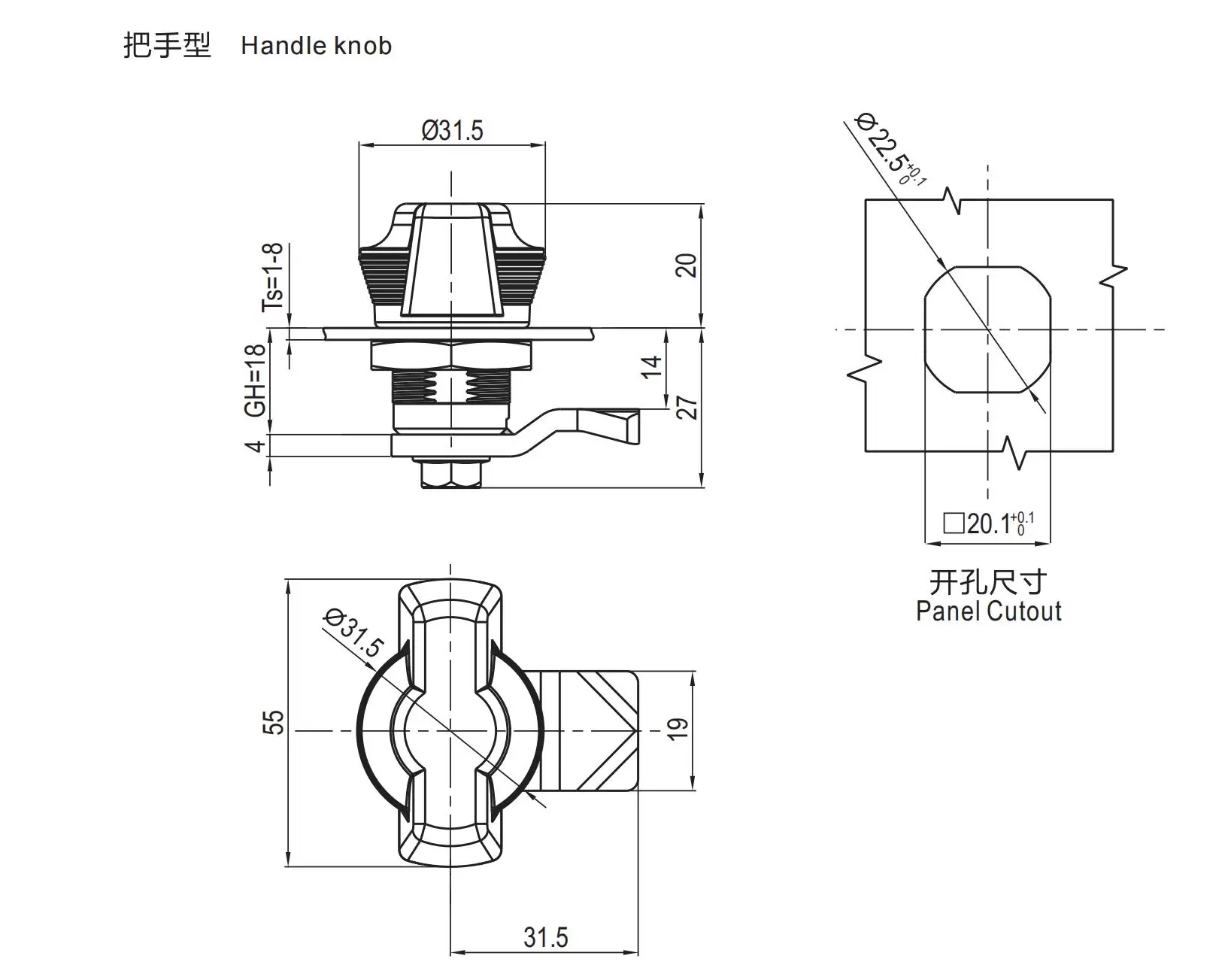 Quarter Turn Lock 1416 Series