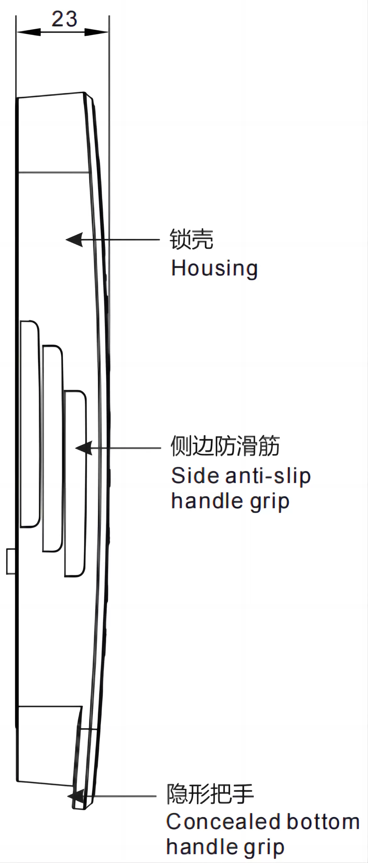 1509 series Electronic Swinghandle