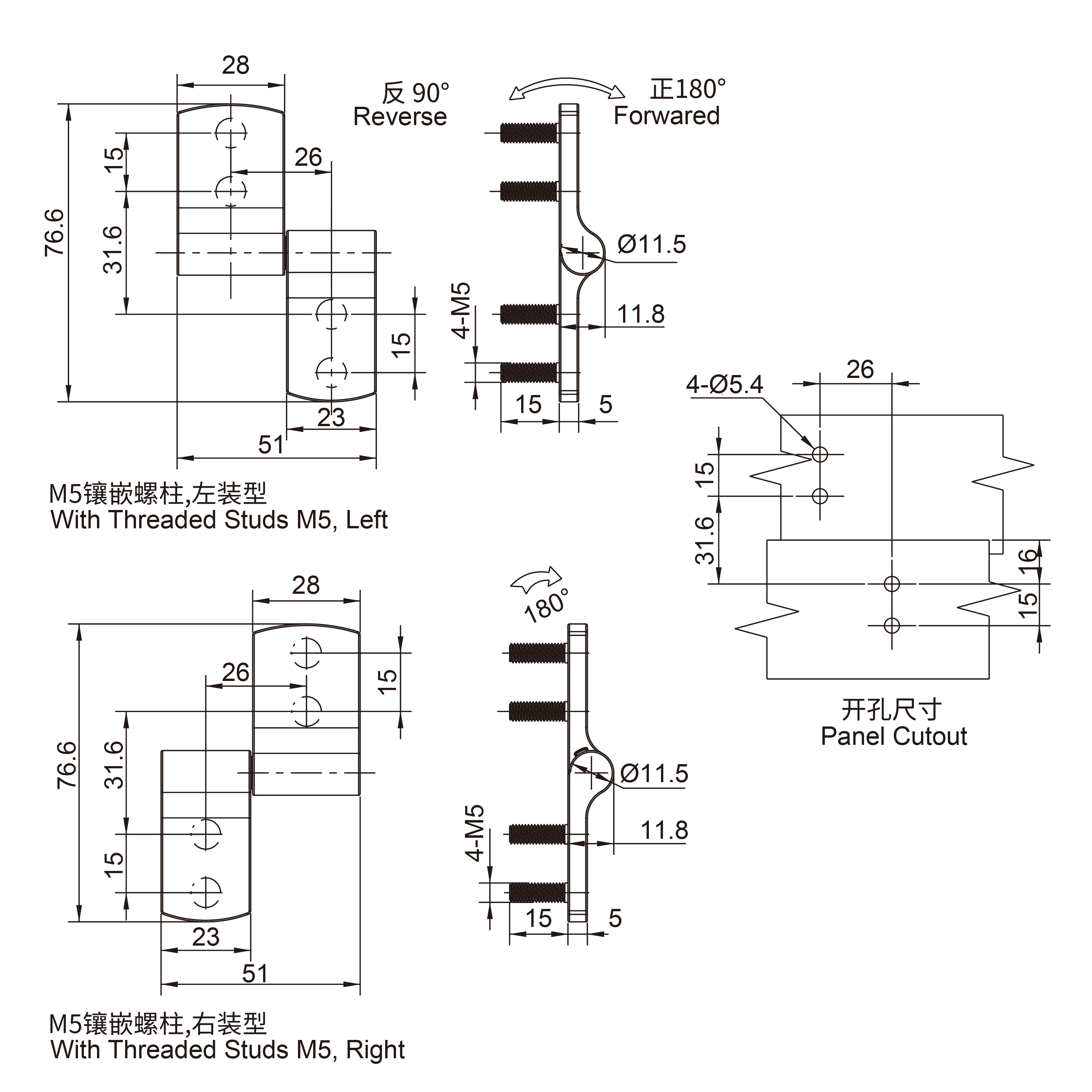 Screw-on Torque Hinge 2144 Series