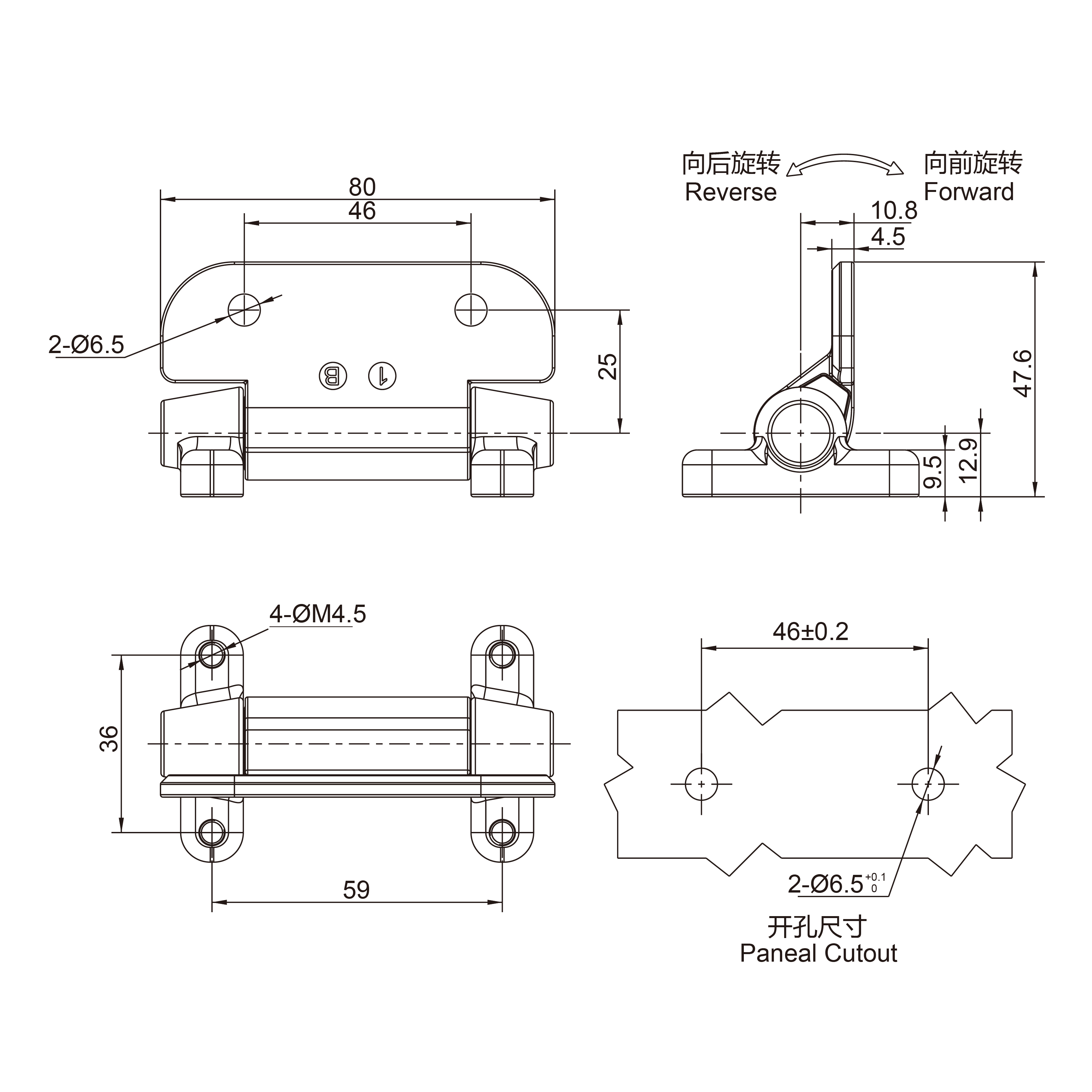 Screw-on Torque Hinge 2119 Series