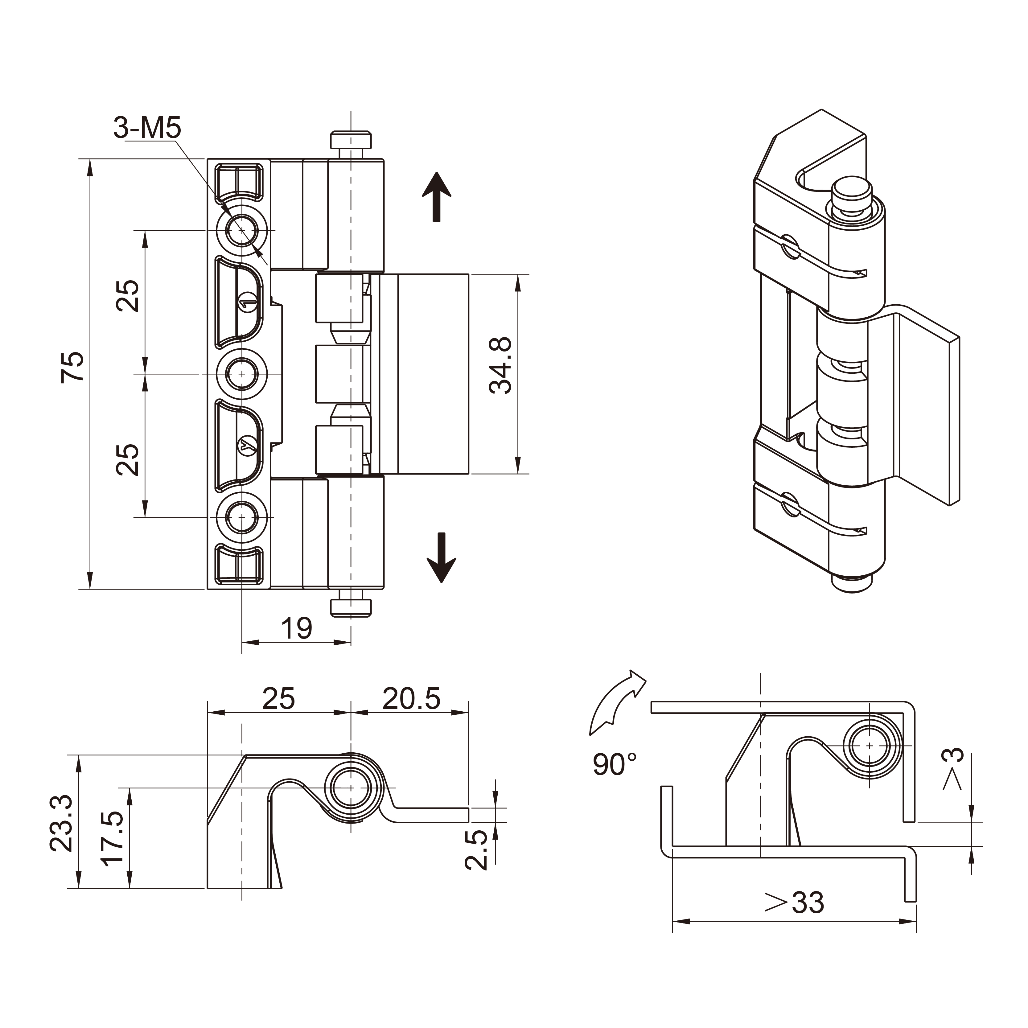 Concealed Hinge 2401-201 Series