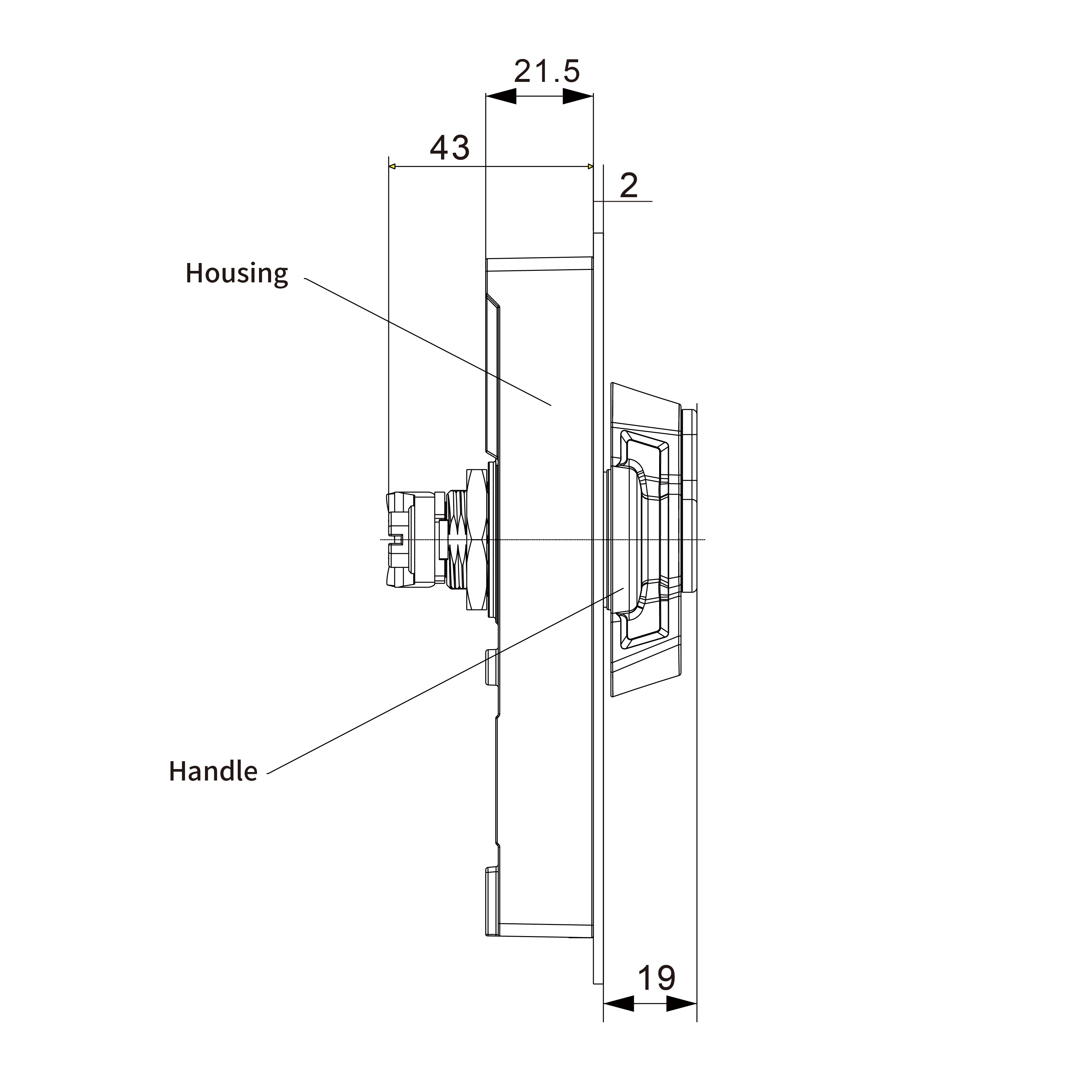  1516 Series Electronic Swinghandle
