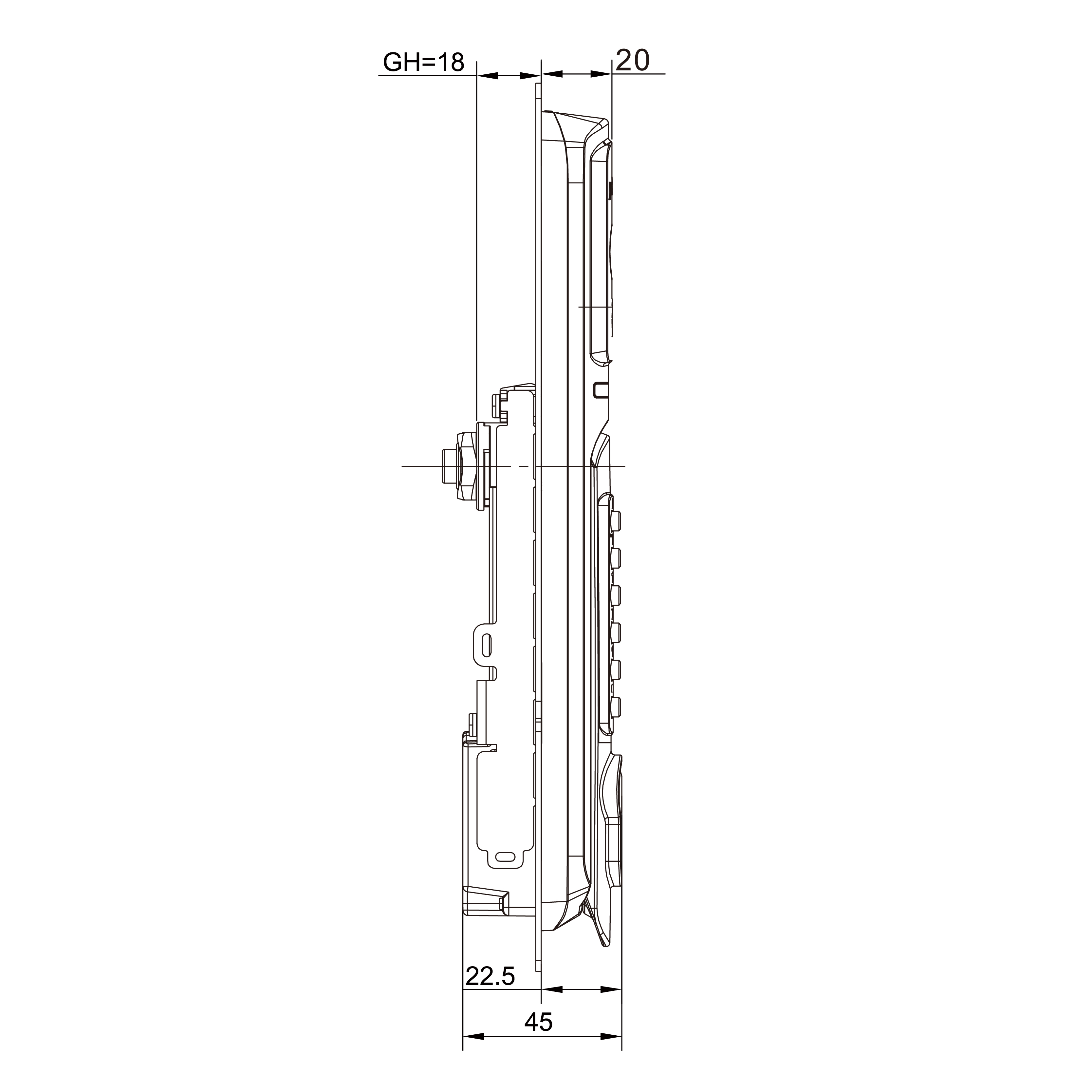 1507 Series Electronic Swinghandle