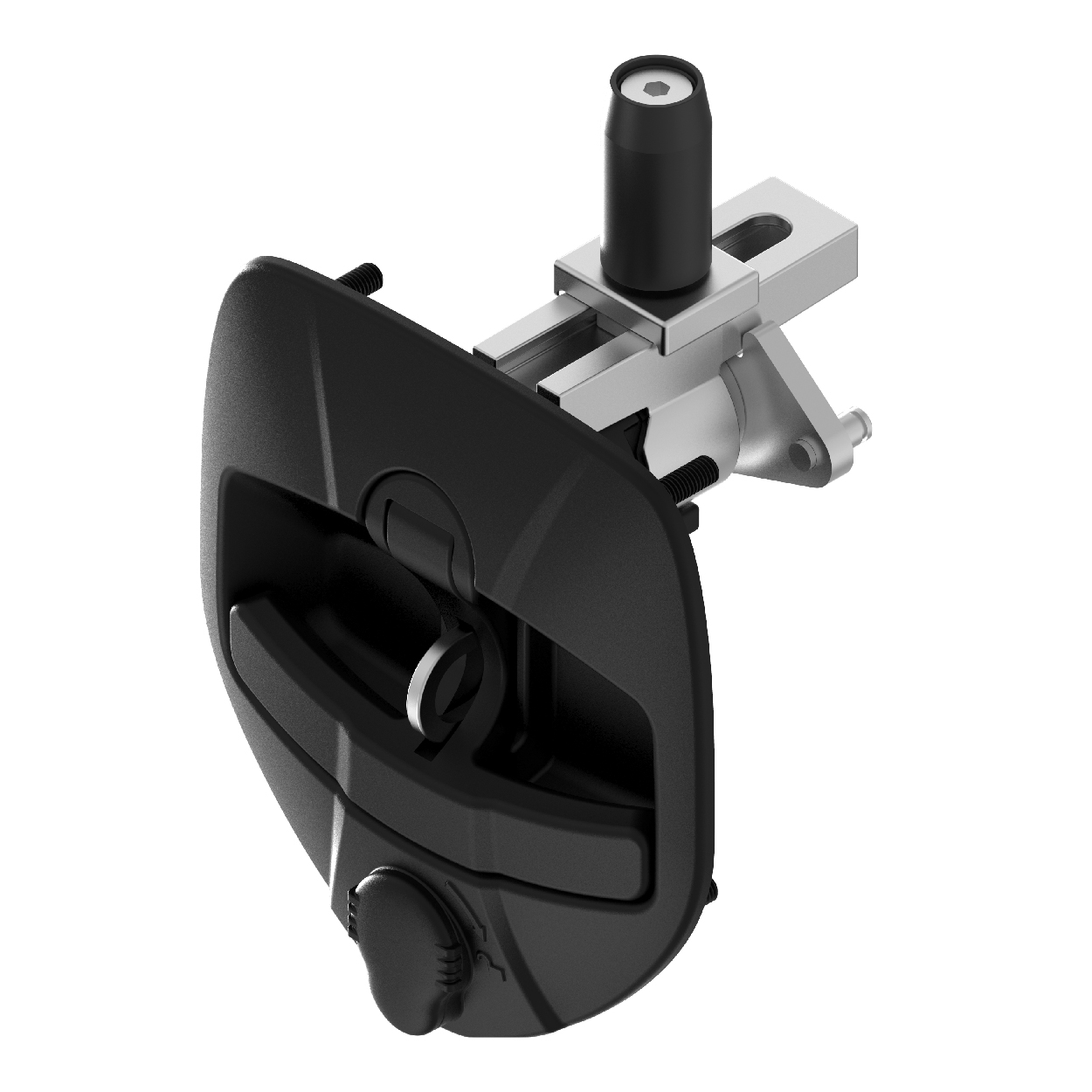 Paddle Latch 1710-B1 Series Padlock option available, Dual-point key insertion/extraction, Non-spring-loaded handle