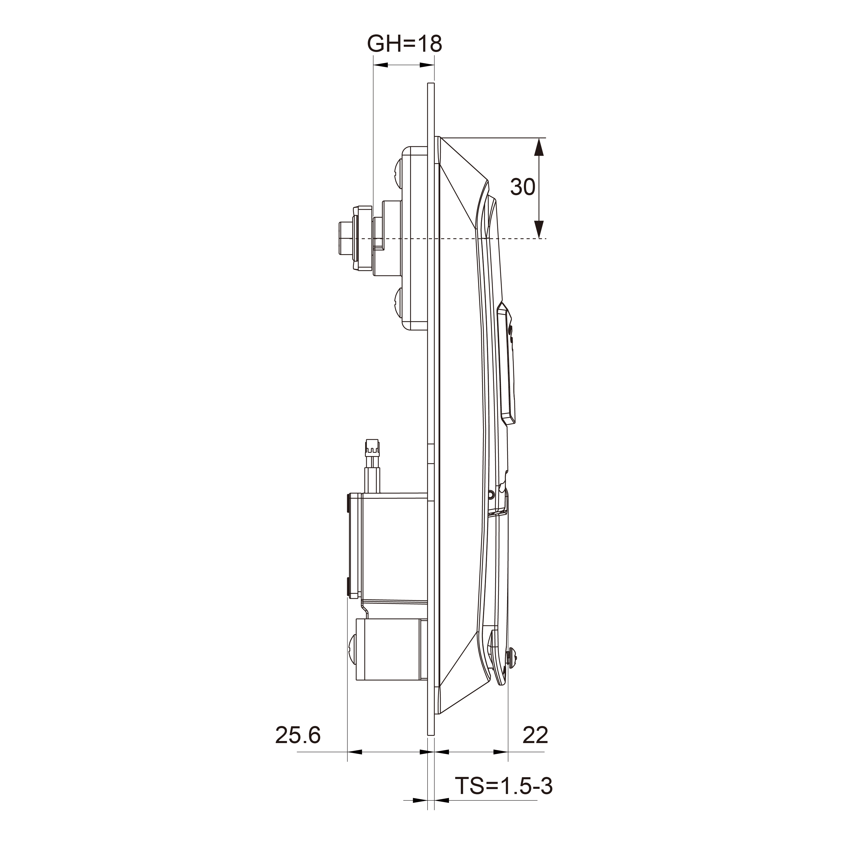  1511 Series Electronic Swinghandle