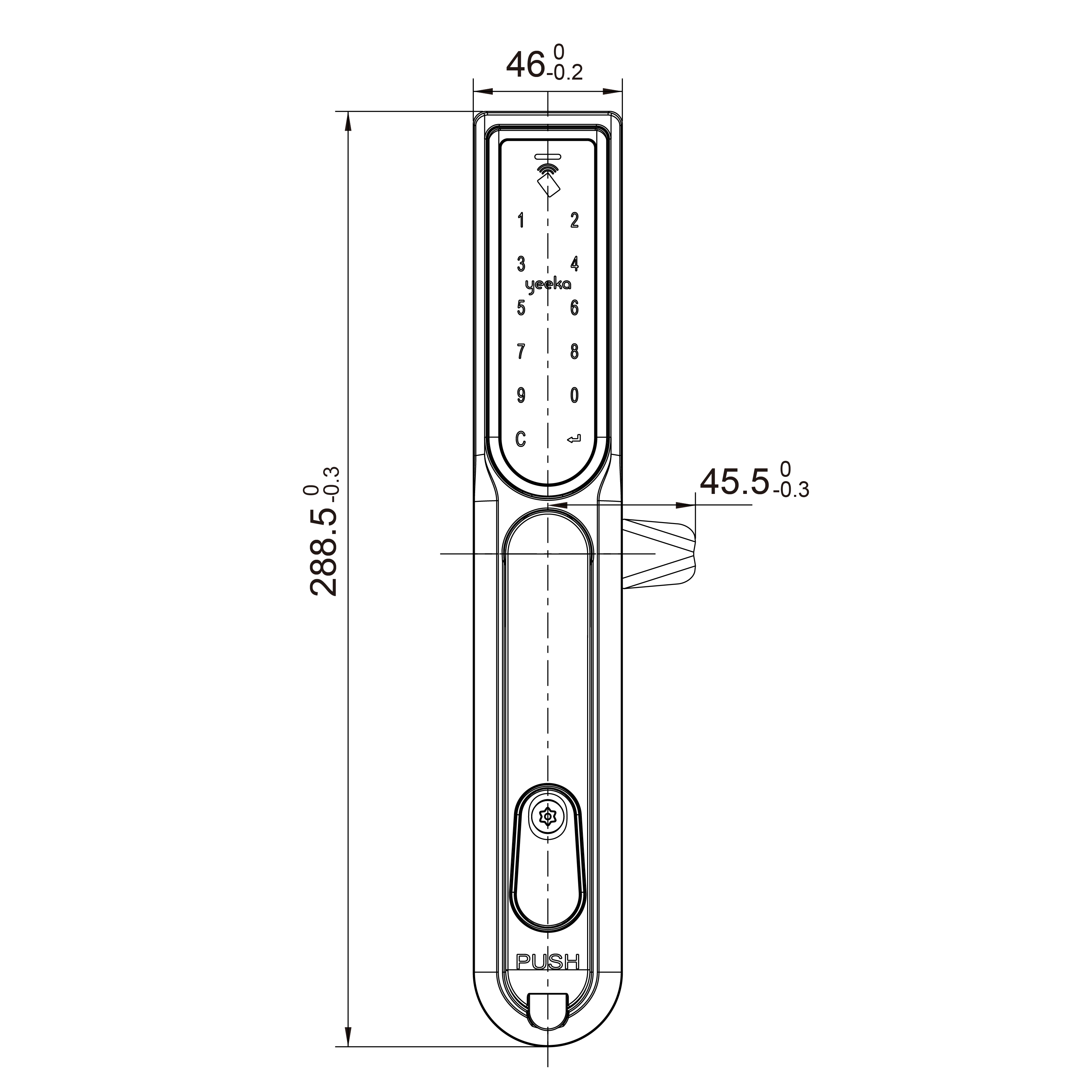 1518-R206-A20 Series Electronic Swinghandle