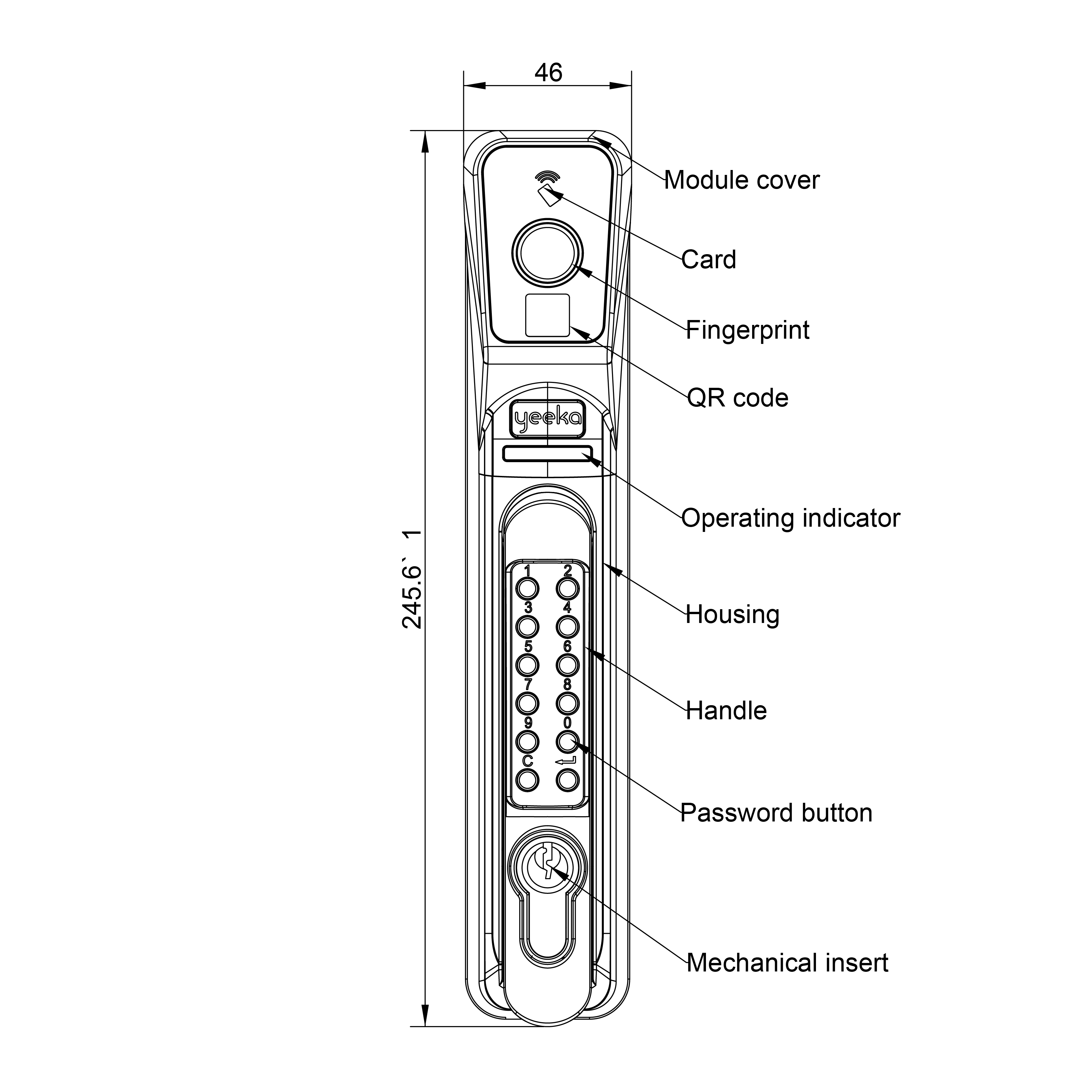 1527 Series Electronic Swinghandle