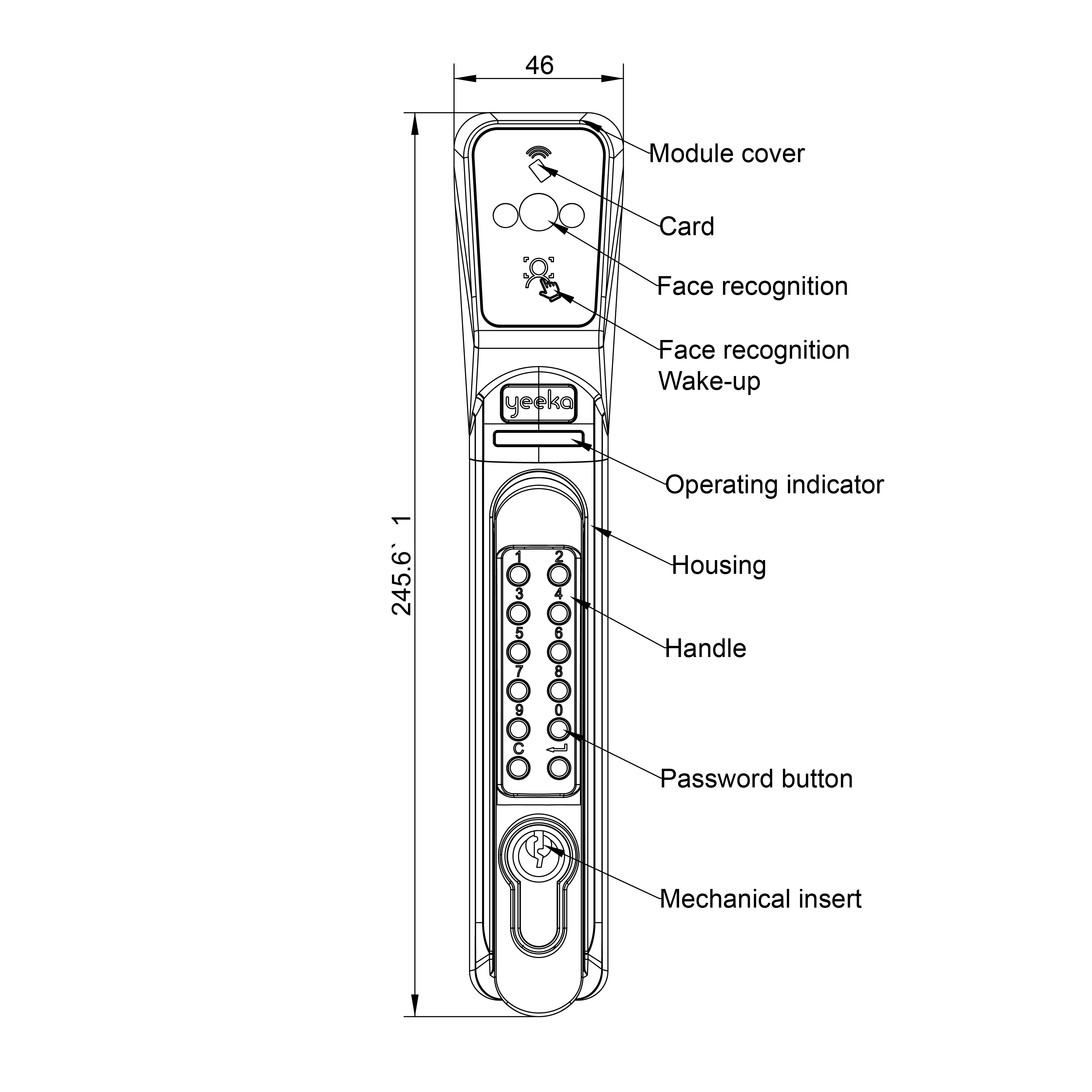 1527 Series Electronic Swinghandle